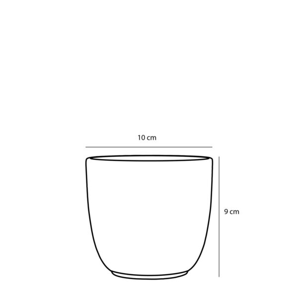 Lillepott Tusca Ø10x h9cm matt must