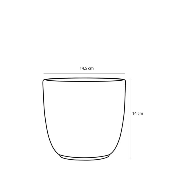 Lillepott Tusca Ø14,5x h14cm matt must