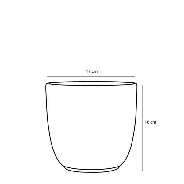 Lillepott Tusca Ø16x h17cm matt must