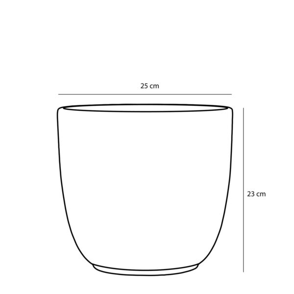 Lillepott Tusca Ø25x h23cm matt must