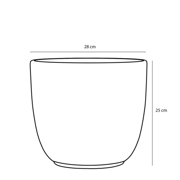 Lillepott Tusca Ø28x h25cm matt must