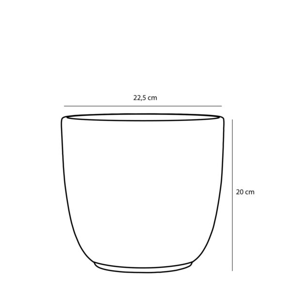 Lillepott Tusca Ø22,5x h20cm antratsiit