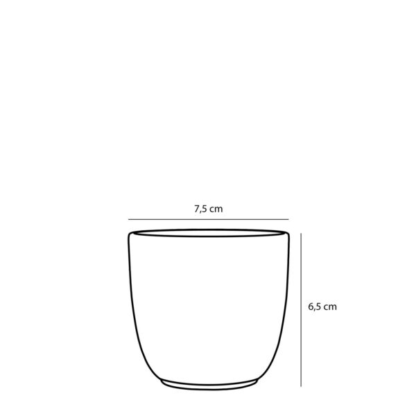 Lillepott Tusca Ø7,5x h6,5cm antratsiit