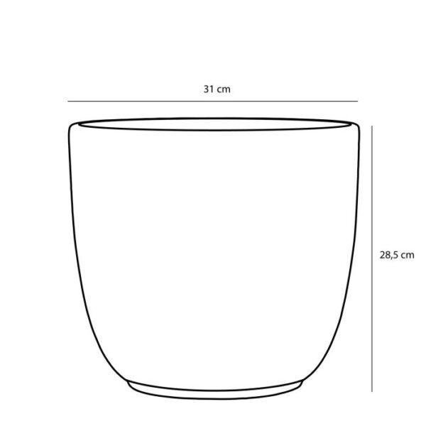 Lillepott Tusca Ø31x H28,5cm tumepunane