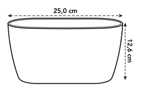 Lillepott Brussels duo 25cm läbipaistev