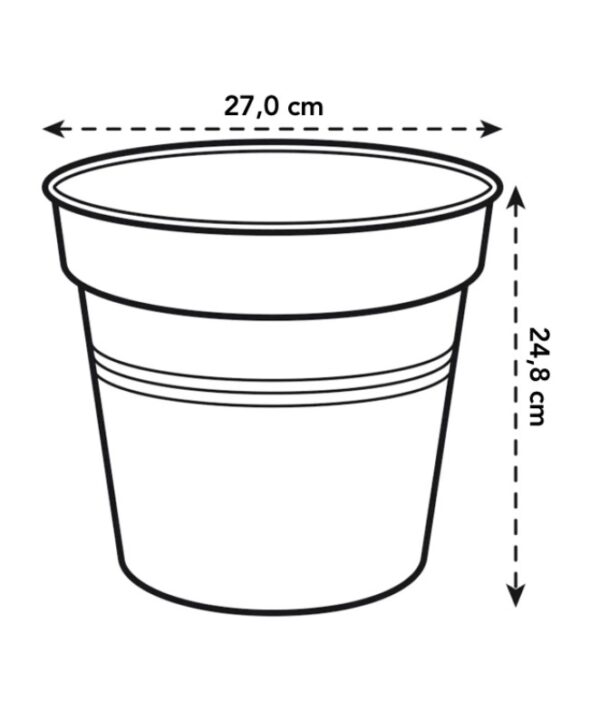 Istutuspott Green Basics 27x25cm leheroheline