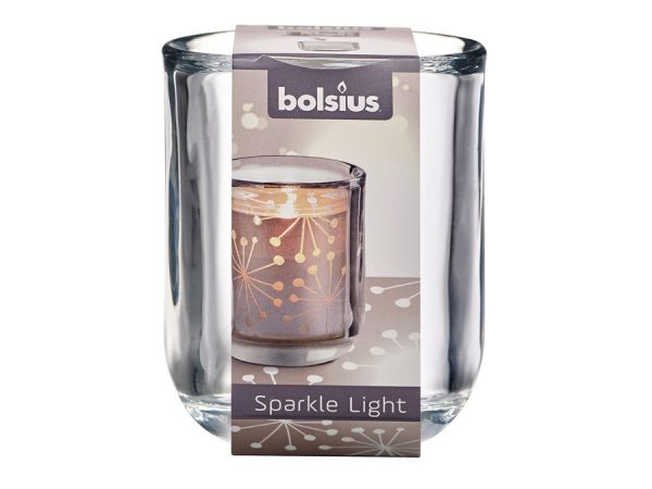 Bolsius küünlahoidja Sparkle 71x87 läbipaistev