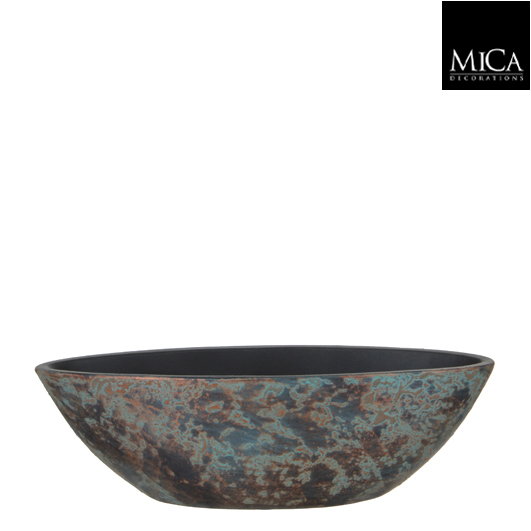 Mica kausspott Clemente ovaalne 48x19x15cm rooste