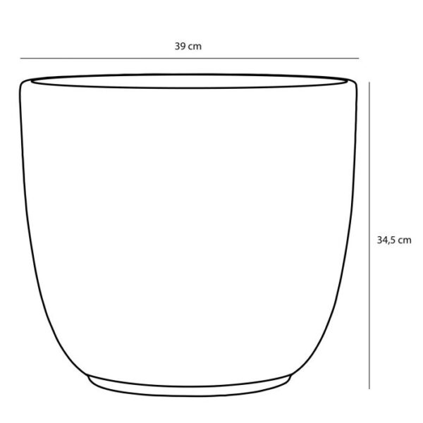 Lillepott Tusca Ø39x H34,5cm tumepunane