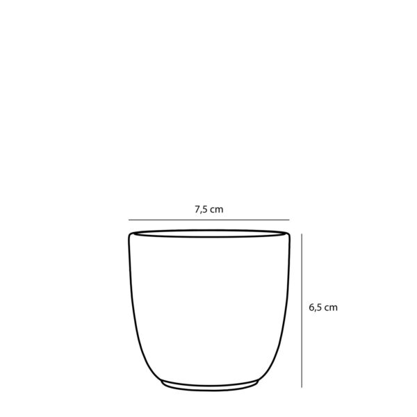 Lillepott Tusca Ø7,5x h6,5cm valge matt