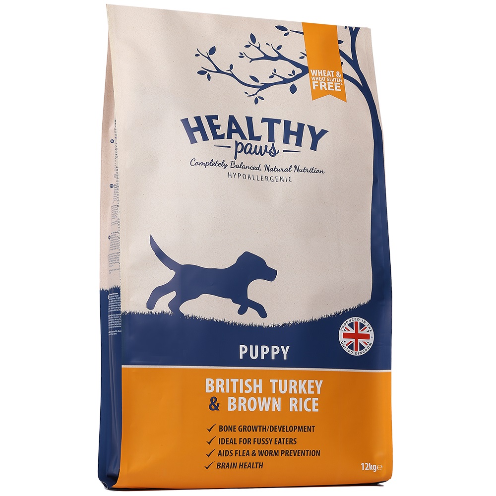 Healthy Paws British Turkey & Brown Rice Puppy 12kg