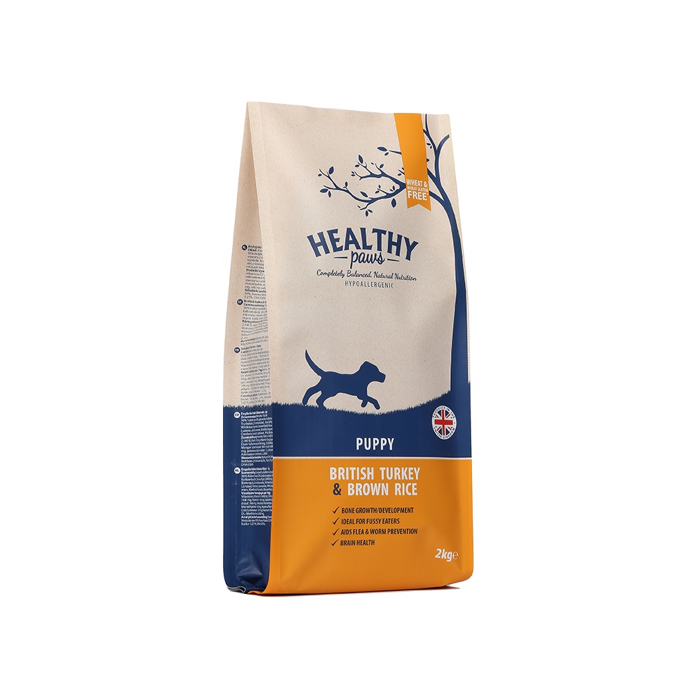 Healthy Paws British Turkey & Brown Rice Puppy 2kg