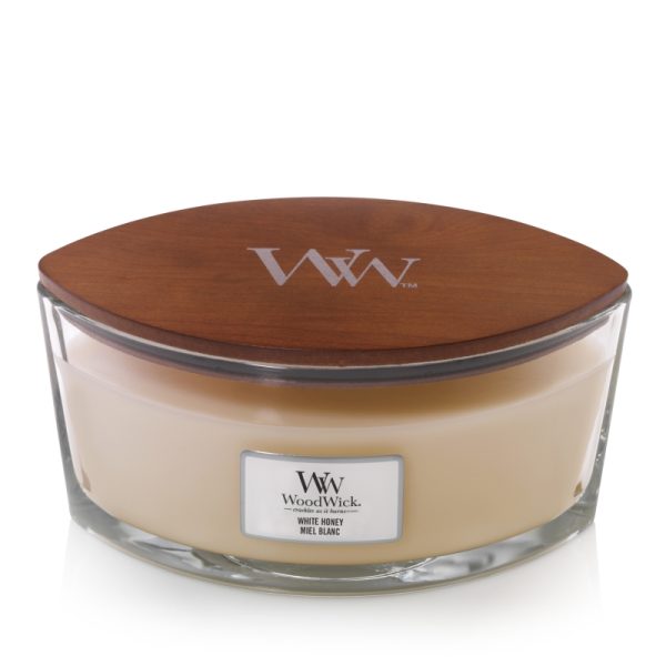 Lõhnaküünal Woodwick White Honey, ellipse