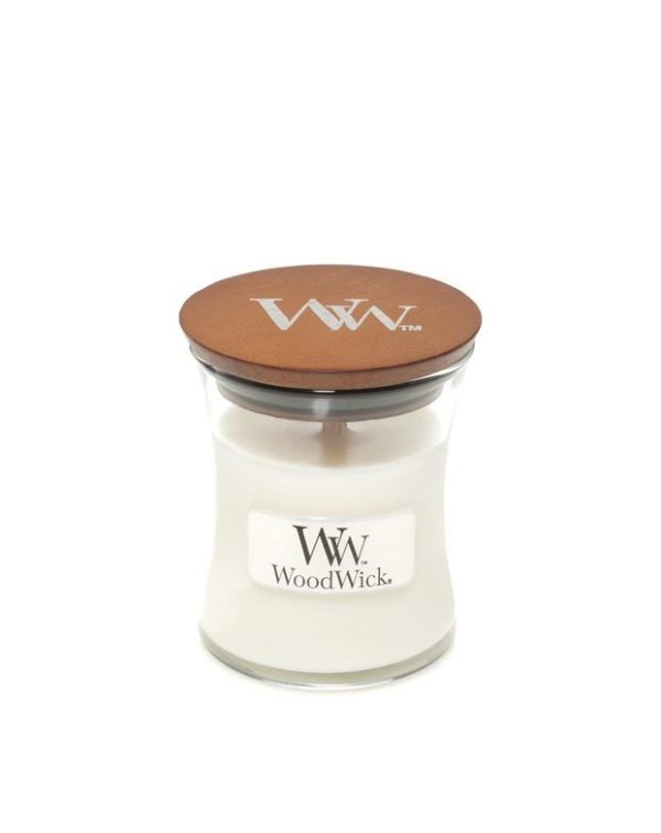 Lõhnaküünal WoodWick White Teak, mini