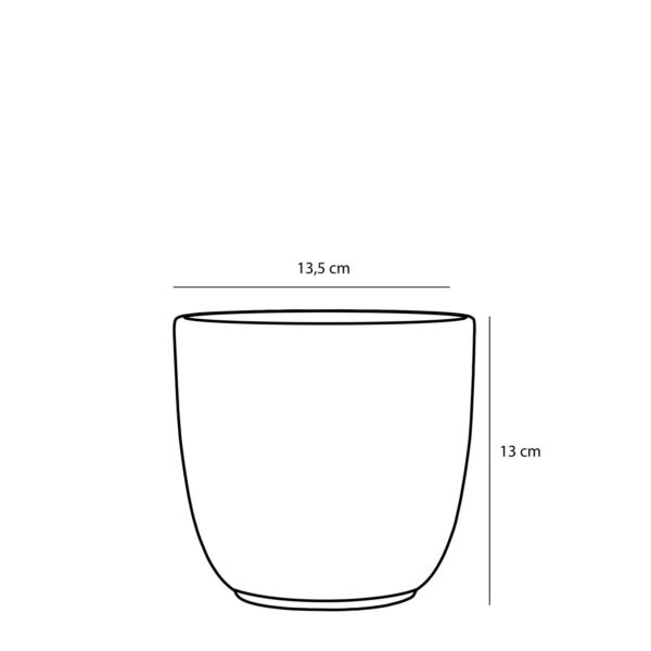 Lillepott Tusca, ümar Ø13,5x h13cm valge matt