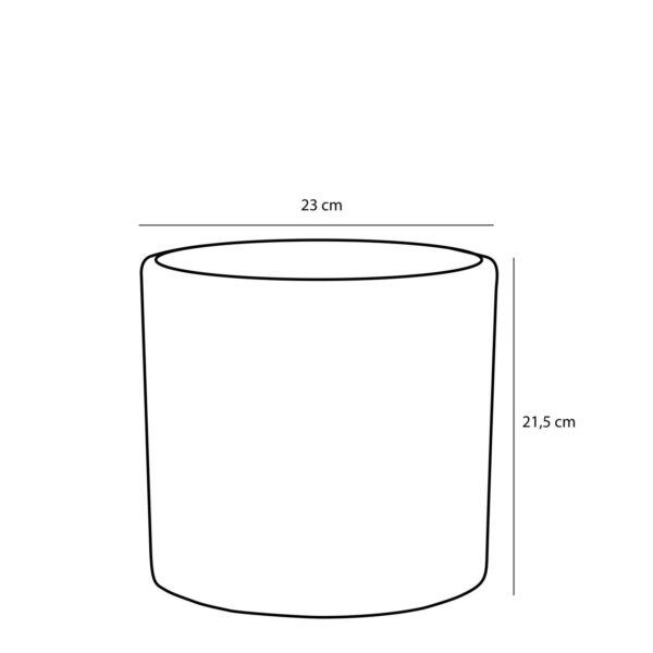 Lillepott Era reljeefne Ø23x h21,5cm tumehall