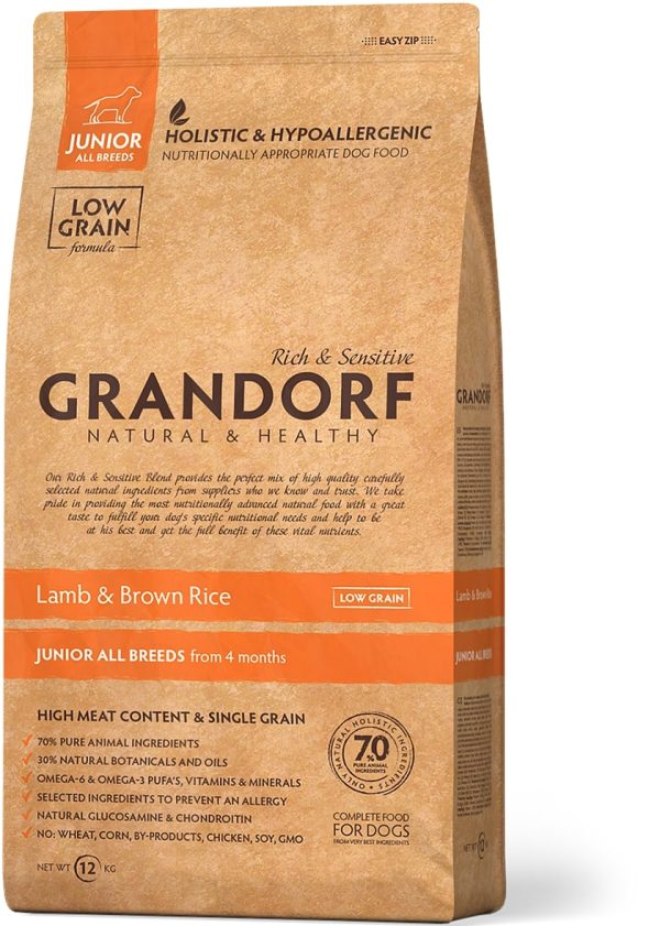 Grandorf Lamb, Brown Rice Junior 3kg