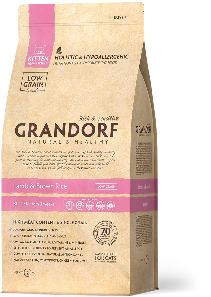 Grandorf Cat Lamb, Brown Rice Kitten 0,4