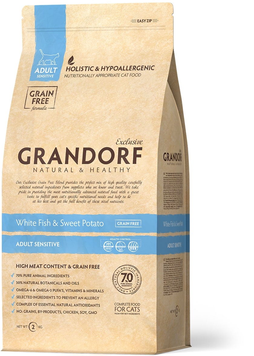 Grandorf Cat White Fish, Brown Rice 0,4k