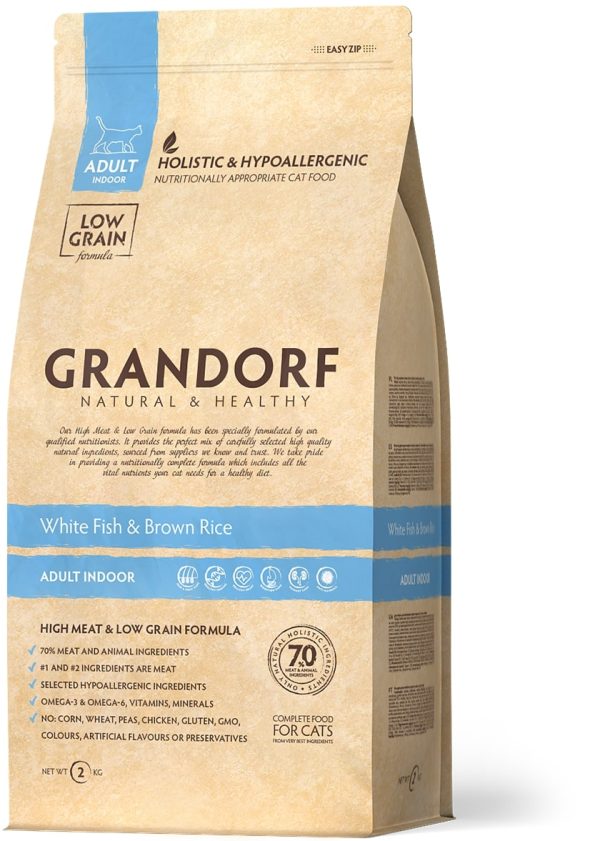 Grandorf Cat White Fish, Brown Rice 2kg