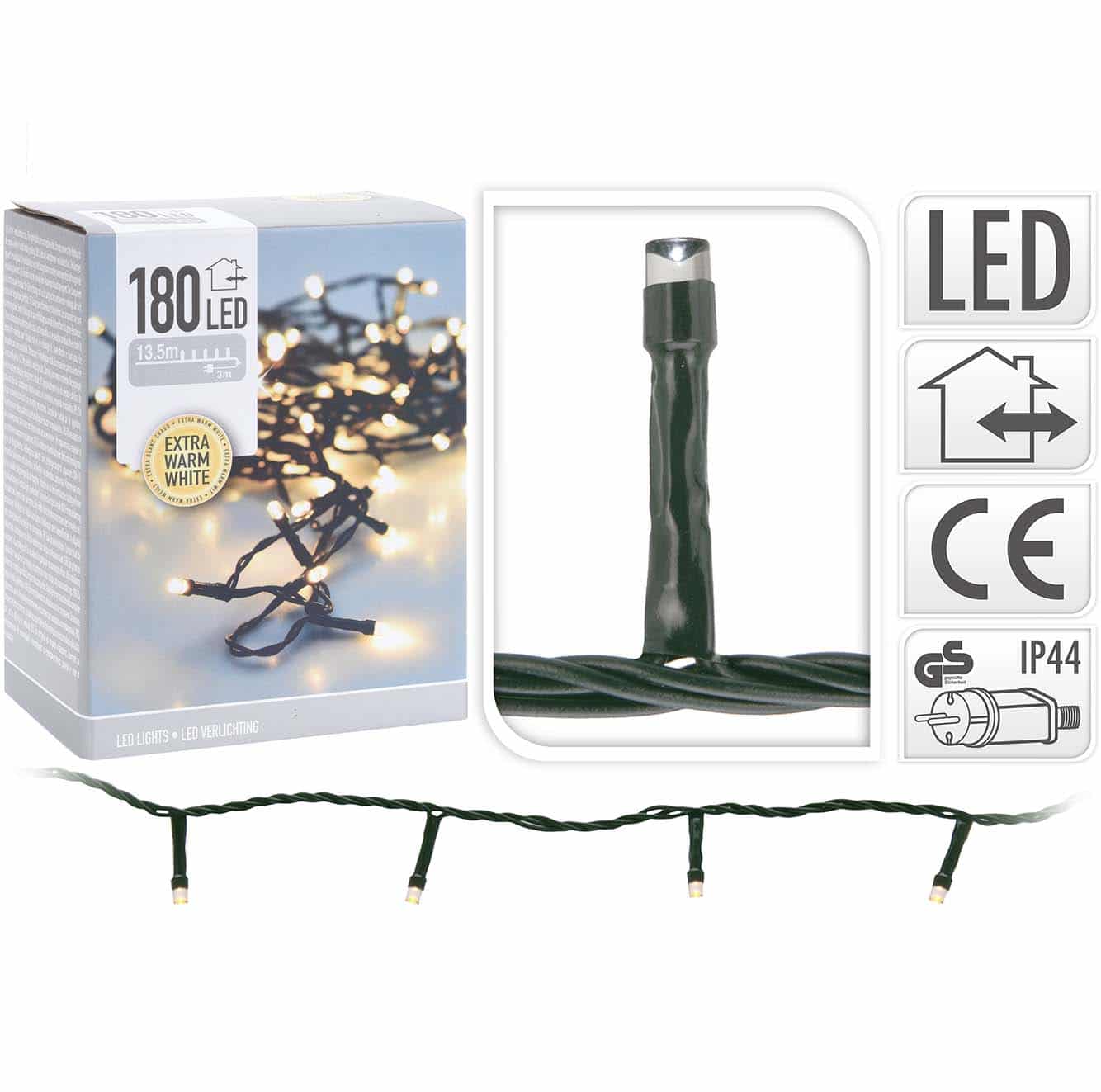 LED valguskett 13,5m soe valge