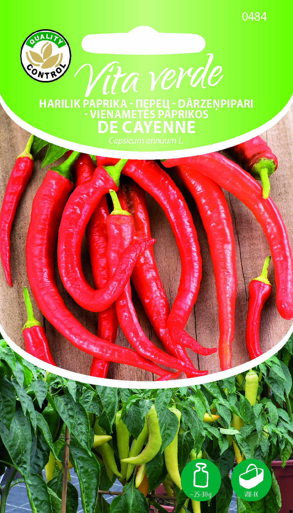 Vürtspaprika ‘De Cayenne’