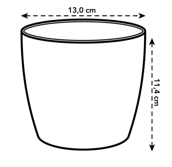 Lillepott Brussels 12,5cm valge