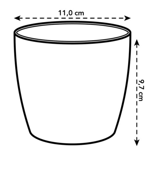 Lillepott Brussels 10,5cm helelilla