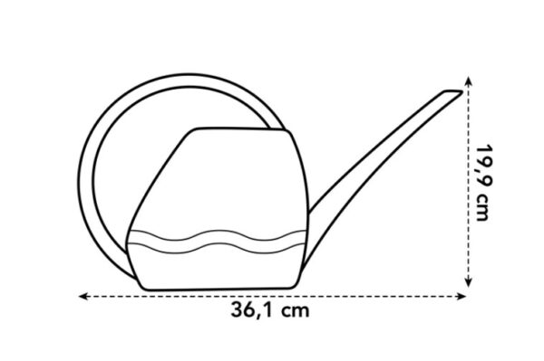 Kastekann Aquarius 1,5L tumehall