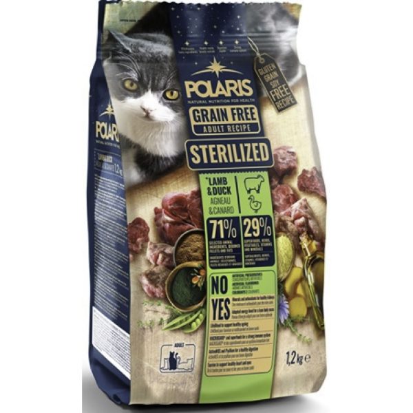 Polaris dry cat Adult sterile lammas 1,2kg