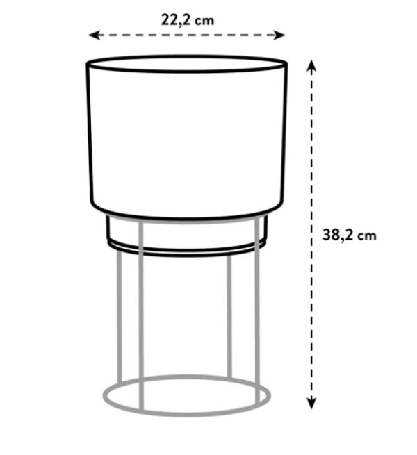 Lillepott jalaga B.for studio 22cm must