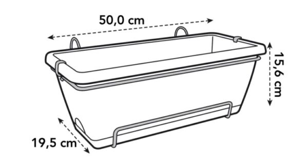 Rõdukast Barcelona 50cm hall