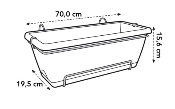 Rõdukast Barcelona 70cm valge