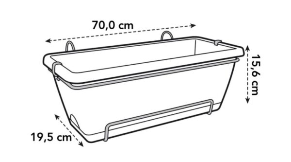 Rõdukast Barcelona 70cm terrakota