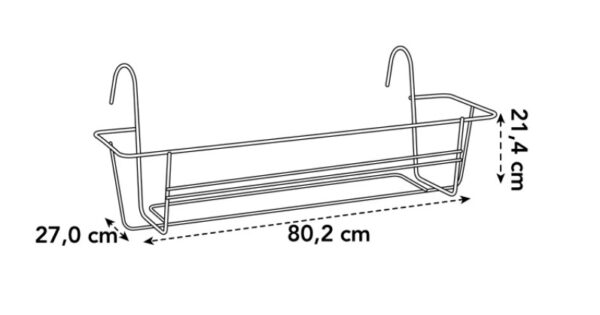 Rõdukasti hoidja Green Basics 80cm hall