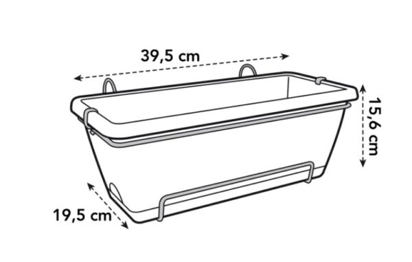 Rõdukast Barcelona 40cm valge