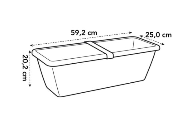 Rõdukast Barcelona XL 60cm hall