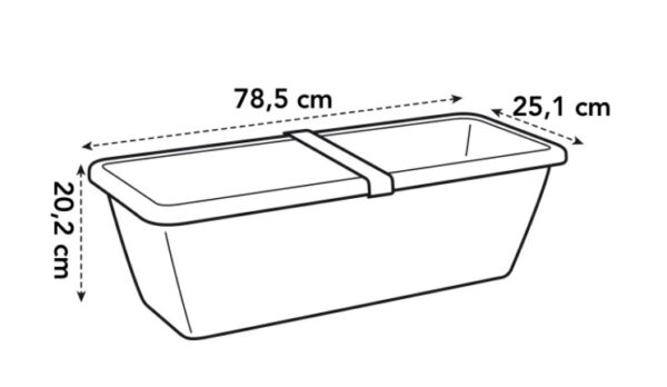 Rõdukast Barcelona XL 80cm terrakota