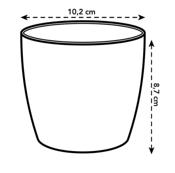 Lillepott Brussels 9,5cm valge