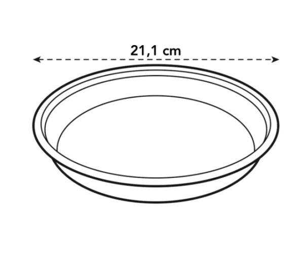 Istutuspoti alus Uni 21cm läbipaistev