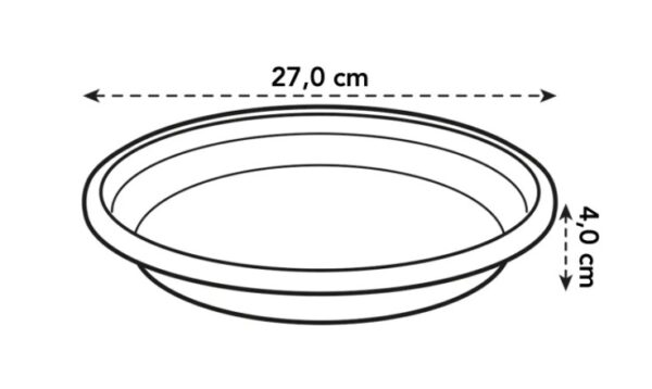 Istutuspoti alus universaalne 27cm terrakota