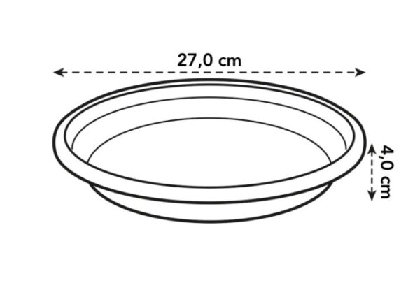 Istutuspoti alus universaalne 27cm tumehall