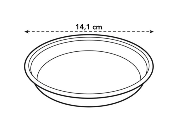 Istutuspoti alus Uni 14cm läbipaistev