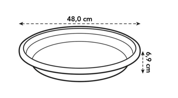 Istutuspoti alus universaalne 48cm tumeh