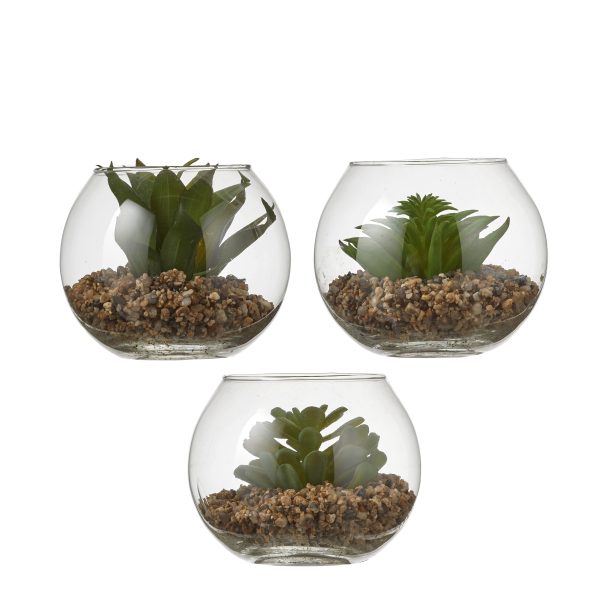 Kunstlill Succulent potis 10xd12cm erinevad