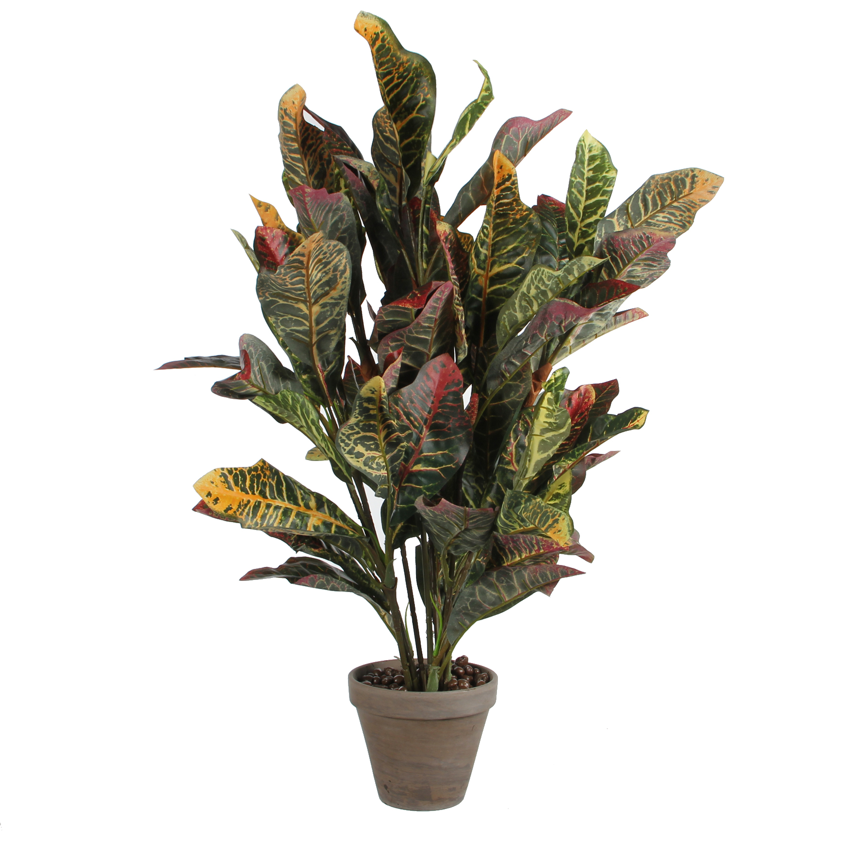 Kunstlill Croton potis h73xd40cm roheline