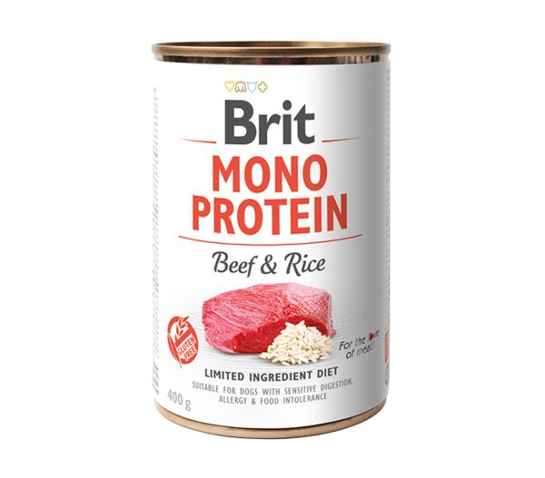 Brit Mono Protein Beef & Rice konserv koertele 400g