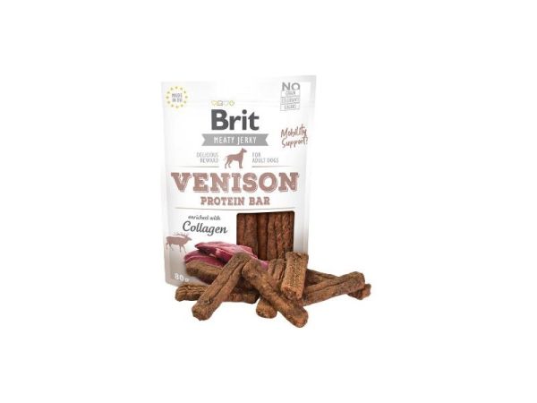 Brit Jerky Venison Protein Bar Snack 80g