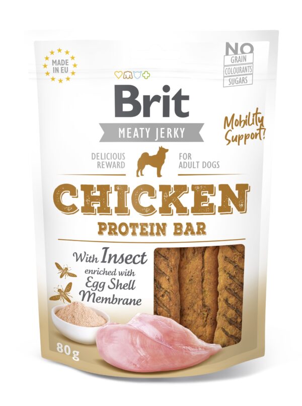 Brit Jerky Chicken Protein Bar Snack 80g