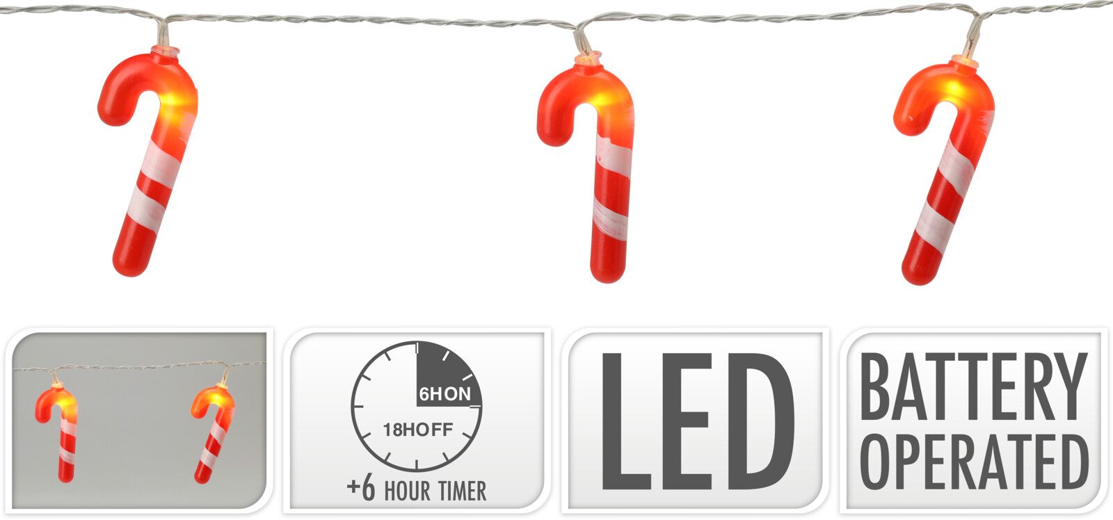 Valguskett Candy cane 20 LED pat.